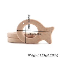 Wooden Teether Animal Set – Natural Beech Baby Teething Toys
