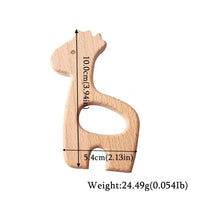 Wooden Teether Animal Set – Natural Beech Baby Teething Toys