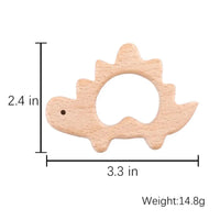 Wooden Teether Animal Set – Natural Beech Baby Teething Toys