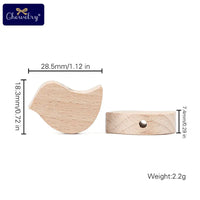 Beech Wooden Baby Teether Beads – 10pcs Rodent DIY Necklace Set