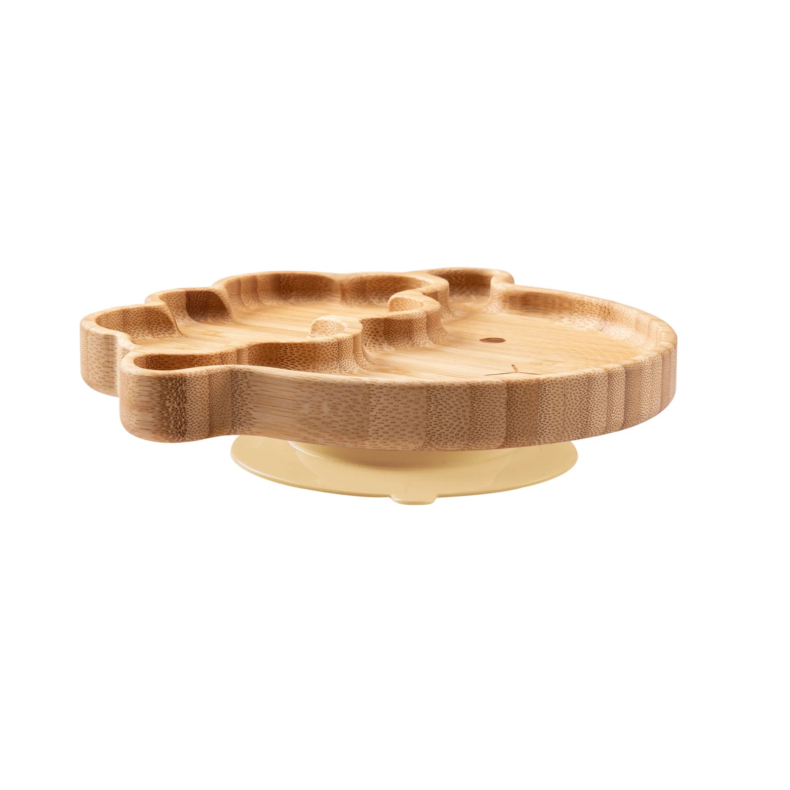 3-Piece Cartoon Bamboo Baby Feeding Set: Non-slip Plate, Spoon & Fork for Self-Feeding