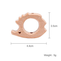 Beech Wooden Baby Teether Beads – 10pcs Rodent DIY Necklace Set