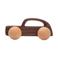 Bamboo Babies Wooden Car Blocks - Montessori Teething Toy for Kids, Educational 1-3 Years, Customizable Gift