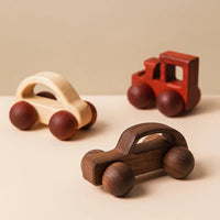 Montessori Beech Wood Cartoon Car - Educational Wooden Toy for Babies 0-12 Months - Best in uk