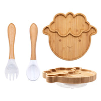 Bamboo Baby Feeding Set - Plates, Fork & Spoon | BPA Free