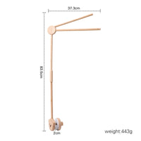 Baby Wooden Crib Mobile Holder – Cloud Shape Rattle Toy Arm
