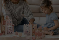 Montessori Wooden Castle Blocks – Pink House Baby Puzzle Toy