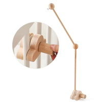 Baby Wooden Crib Mobile Holder – Cloud Shape Rattle Toy Arm