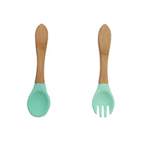 Bamboo Kids Tableware Set – 4pcs Suction Plate, Bowl & Utensils