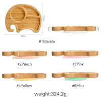 Bamboo Kids Tableware Set – 4pcs Suction Plate, Bowl & Utensils