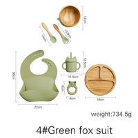 Bamboo Baby Tableware Set – BPA-Free, Non-Slip Feeding Dishes