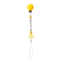 Wooden Personalized Baby Pacifier Clip – BPA Free, Teething Gift
