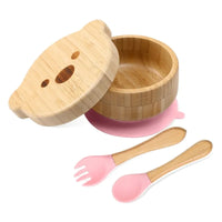 Bamboo Baby Tableware Set – BPA-Free, Non-Slip Feeding Dishes