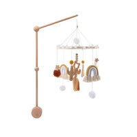 Baby Wooden Crib Mobile & Rattle Toy – Musical Bed Bell for Newborns