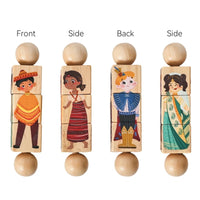 Baby Wooden Rattle Montessori Toy – Rotating Cartoon Puzzle Gift