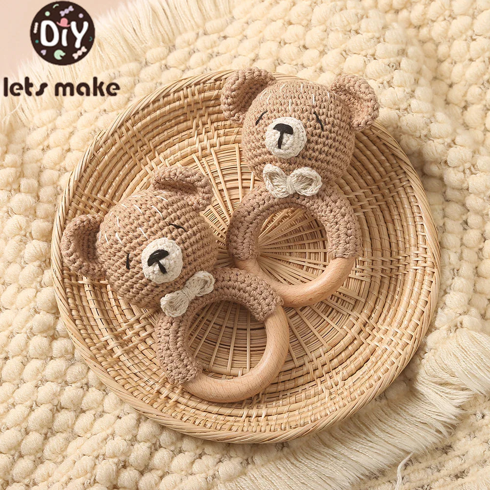 Wooden Baby Rattle Crib Mobile