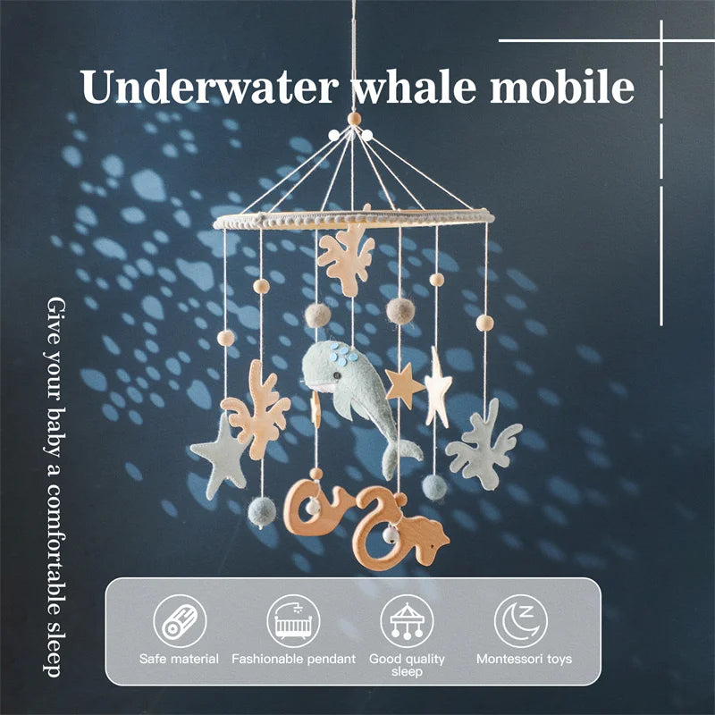 Ocean Mobile Baby Rattle - Wooden Crib Toys & Gifts