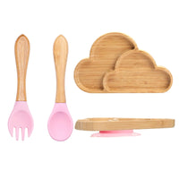 Bamboo Baby Feeding Set - Plates, Fork & Spoon | BPA Free