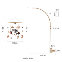 Baby Wooden Crib Mobile & Rattle Toy – Musical Bed Bell for Newborns