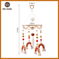 Wooden Baby Mobile – Bear, Moon & Stars Crib Toy | Soft Felt