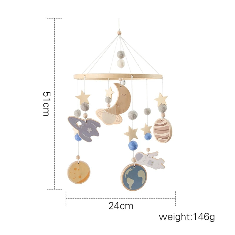 Custom Baby Mobile Rattle – Personalized Name, Musical Bed Bell Gift