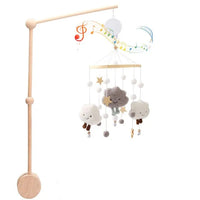 Baby Wooden Crib Mobile & Rattle Toy – Musical Bed Bell for Newborns