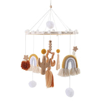 Wooden Baby Crib Mobile Bell – Boho Musical Rattles for Newborns