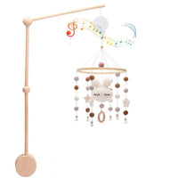 Baby Wooden Crib Mobile & Rattle Toy – Musical Bed Bell for Newborns