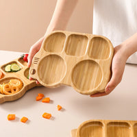 Bamboo Babies 4-Piece Cartoon Dinnerware Set for Safe Baby Feeding - Eco-Friendly, Latex-Free & Customizable