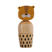 Wooden Montessori Bear Toy – Educational Cartoon Animal Rattle