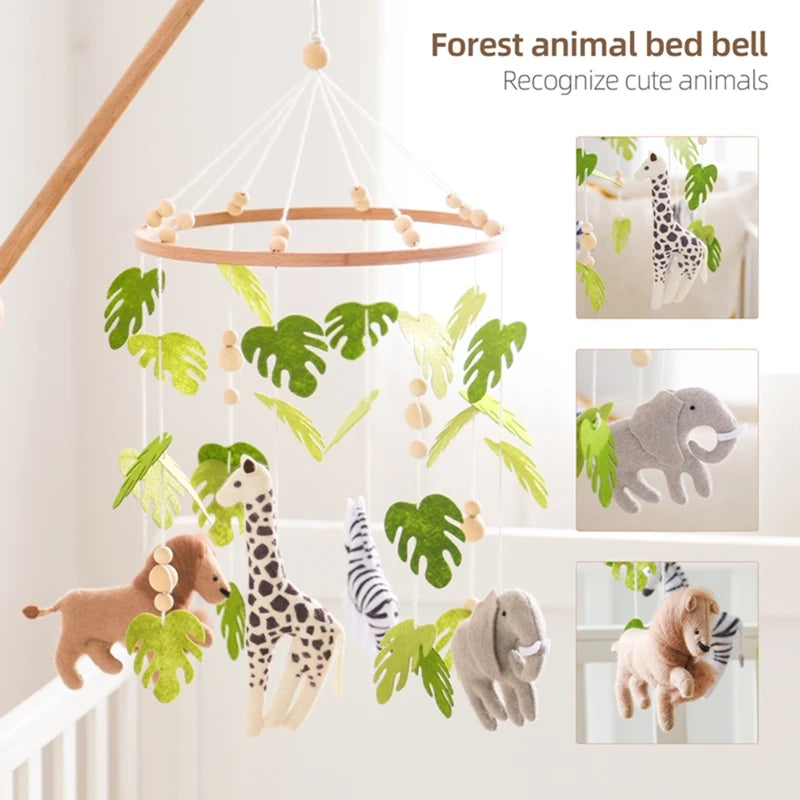 Baby Crib Mobile: Wooden Rattle, Forest Animal Toys | Shop Now