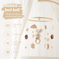 Baby Wooden Crib Mobile & Rattle Toy – Musical Bed Bell for Newborns