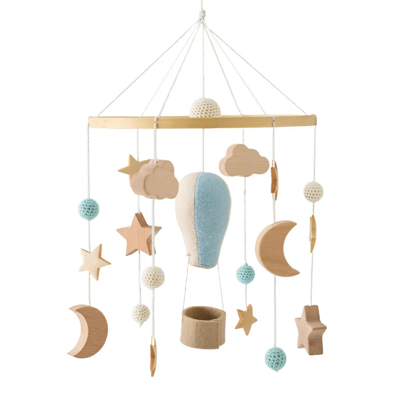 Baby Wooden Crib Mobile – Musical Bed Bell Rattle Toy Gift