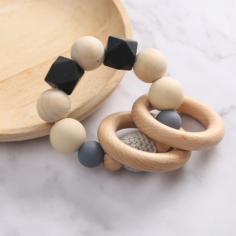 Maple Wooden Teether Rings 20PC – Safe DIY Baby Teething Toys