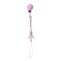 Wooden Personalized Baby Pacifier Clip – BPA Free, Teething Gift