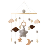 Wooden Dinosaur Baby Crib Mobile – Soft Felt Rattle Toy Gift