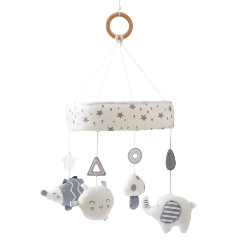 Wooden Baby Crib Mobile Bell – Boho Musical Rattles for Newborns
