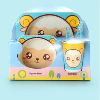 Bamboo Kids Dinnerware Set - Bowls, Plates & Utensils