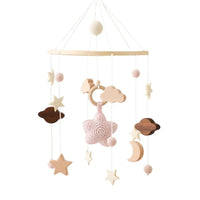 Wooden Baby Crib Mobile with Music Box – Teddy Bear Rattle Toy