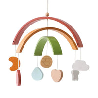 Wooden Baby Crib Mobile – Soft Felt Hot Air Balloon Bed Bell Toy