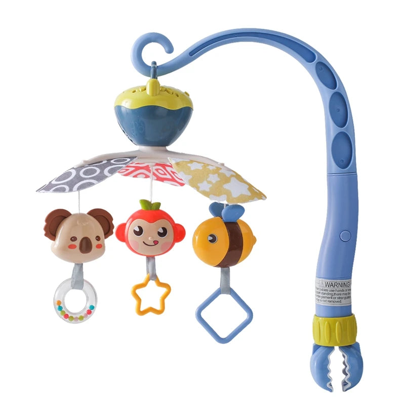 Wooden Baby Crib Mobile – Soft Felt Hot Air Balloon Bed Bell Toy