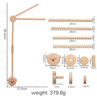 Baby Crib Mobile with Wooden Rabbit | Musical Bed Bell Toy