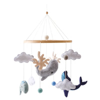 Wooden Baby Crib Mobile with Music Box – Teddy Bear Rattle Toy