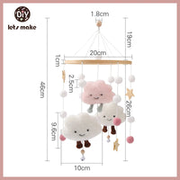 Wooden Baby Mobile – Bear, Moon & Stars Crib Toy | Soft Felt