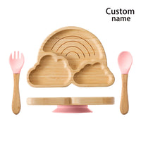 Custom Baby Feeding Set - Bamboo Bowl, Spoon & Fork