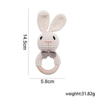 Crochet Bunny Baby Rattle & Teether | Wooden Toys