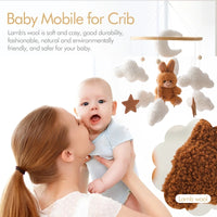 Baby Mobile Rattles: Velvet Toys for Cribs | Bear & Rabbit Dolls
