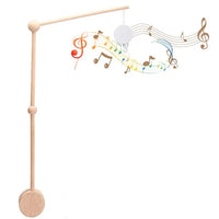 Baby Wooden Crib Mobile & Rattle Toy – Musical Bed Bell for Newborns