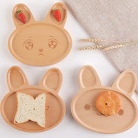 Wooden Baby Feeding Plate Set | Cute Dishes & Sucker Bowl