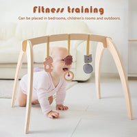 Montessori Wooden Baby Gym Frame – Sensory Rattle Toys Set